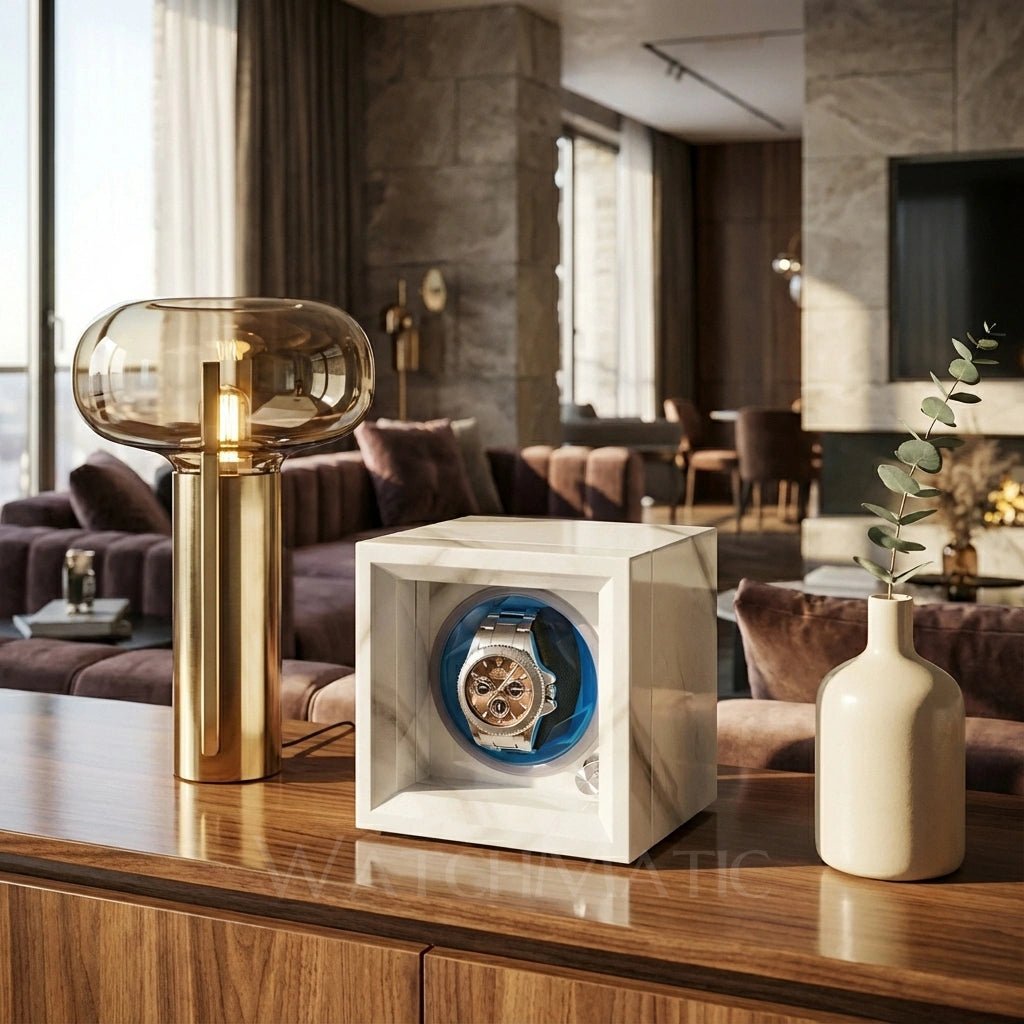 WatchMatic Regis Single Watch Winder RegisWhite-1 Epitope - WatchMatic