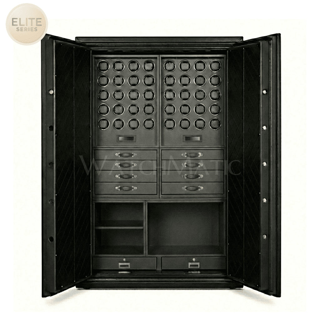 buy Sovereign™ Leather Vault – Dual Door Watch Safe Cabinet at WatchMatic with free shipping